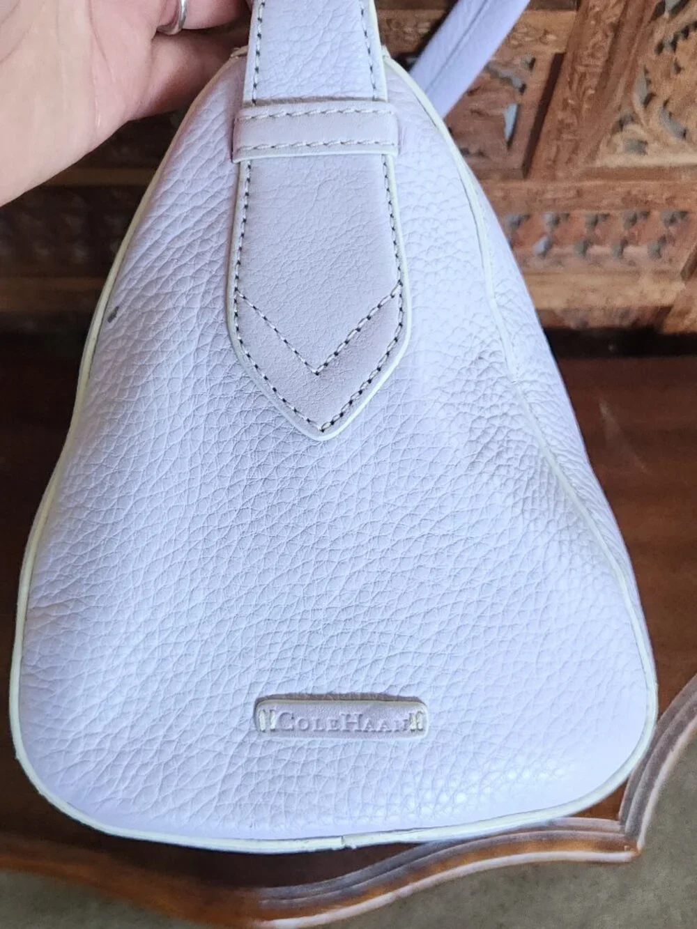 Cole Haan Vintage Pebbled Leather Satchel - Bowling/Dr Bag Silhoutte